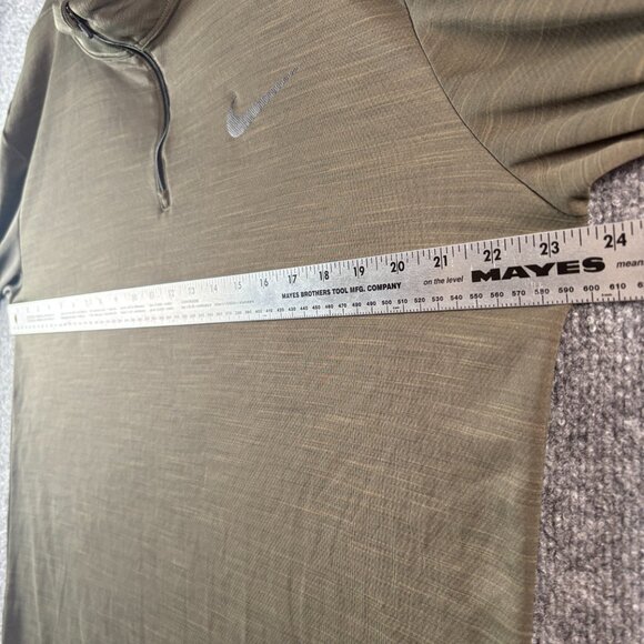 Nike Dri-Fit Green Athletic Quarter Zip Jogging Pullover Sweatshirt Men's Size L - Picture 6 of 8